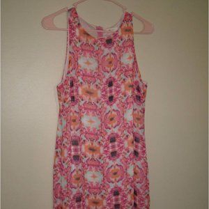 Everly Kaleidoscope Pink / Orange Print Dress